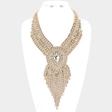 Teardrop Accented Statement Necklace Set