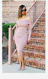 Sexy Off Shoulder Midi Dress