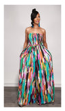 Multicolor Wide Leg Jumpsuit