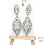 Marquise Rhinestone Evening Earrings