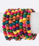 MULTI COLOR WOOD STRETCH BRACELETS